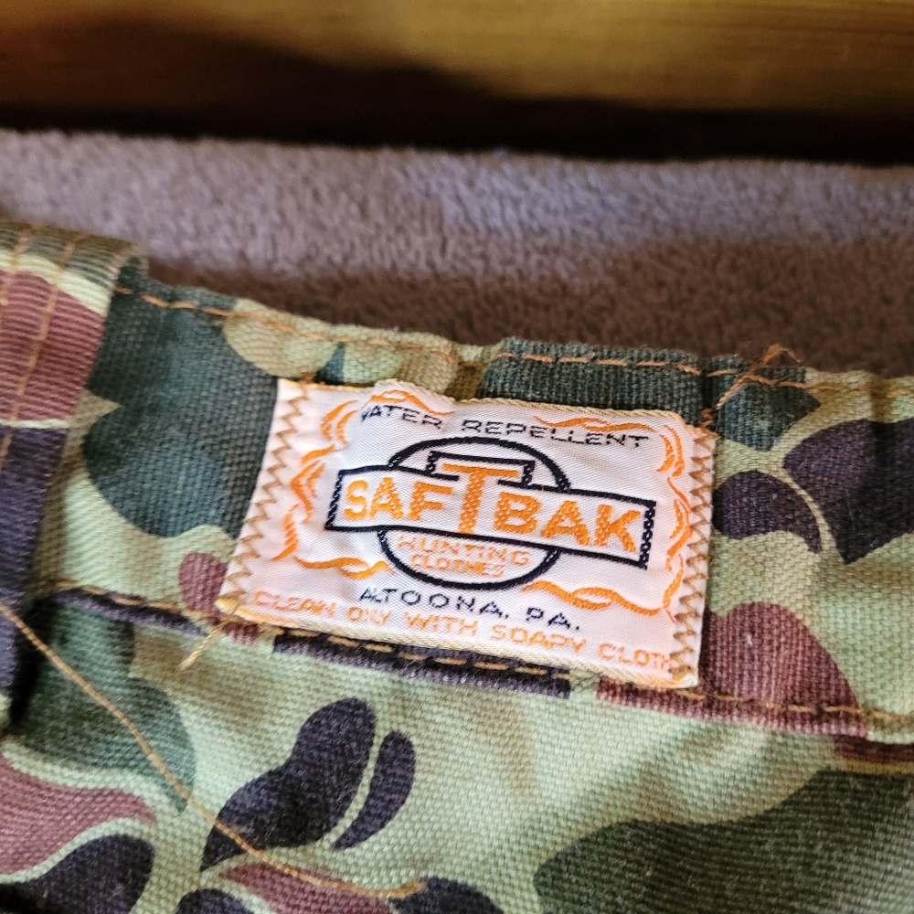 Vintage SafTbak Pants Mens 36x29 Duck Camo Hunting Canvas Altoona PA USA - Picture 8 of 10